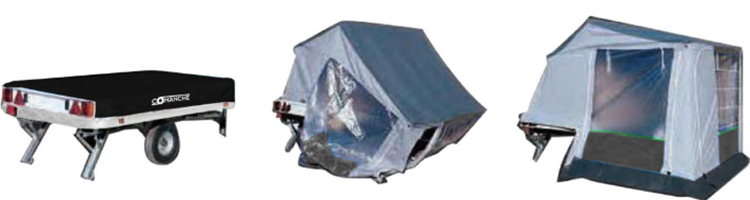 sotorska prikolica comanche petit postavitev